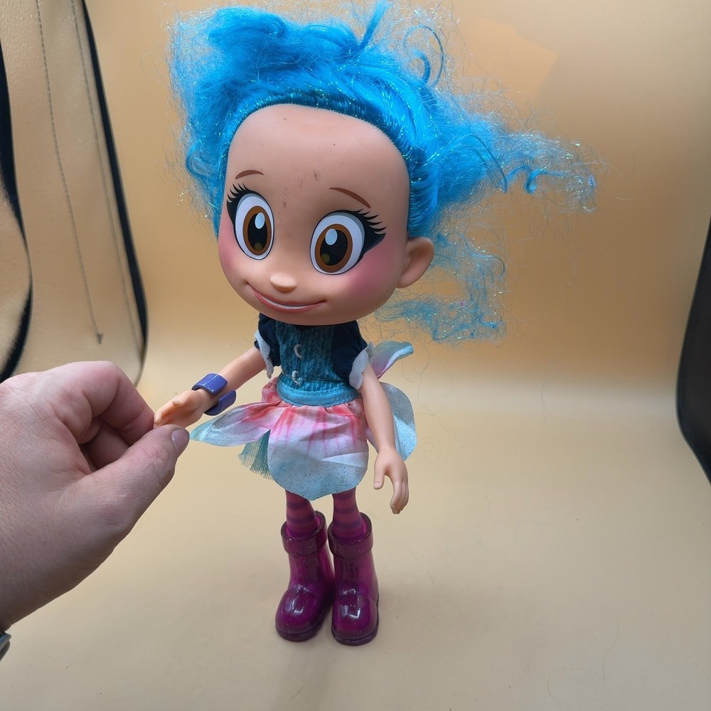 Funrise Fairy Doll Blue Hair Purple Boots Tutu Skirt Fantasy Figure 9 Inch